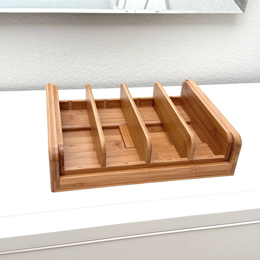 Expandable Bamboo Kitchen Organizer